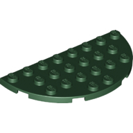 Lego destička 4x8 polovina kruhu, tmavě zelená (6219683)